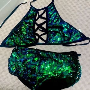 Sequin green set